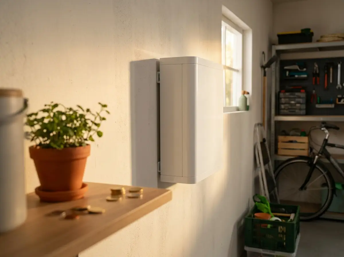 Thuisbatterij in de garage — rendement en besparing